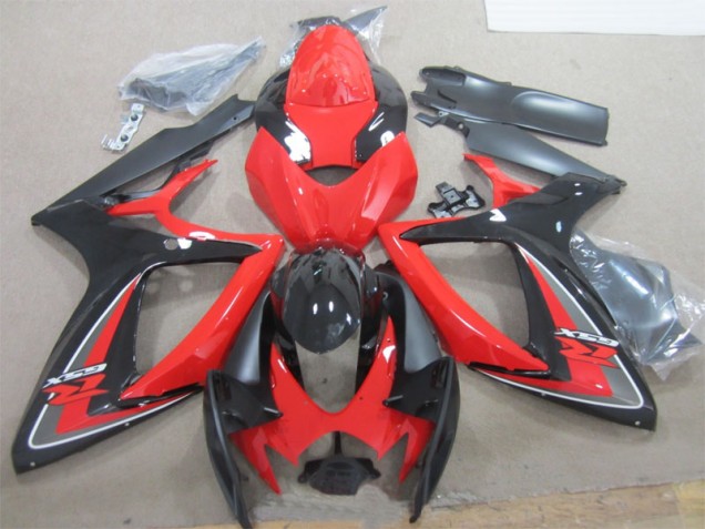 Negro Rojo Carrocería GSXR 600 K6 06-07 Negro Rojo Carrocería GSXR 600 K6 06-07