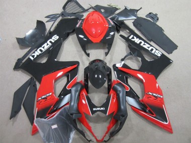 Negro Rojo Inyección Kit Carenado GSXR 1000 K5 05-06
