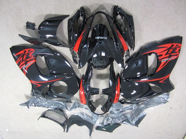 Negro Rojo Inyección Kit Carenado GSXR 1300 Hayabusa 08-19 Negro Rojo Inyección Kit Carenado GSXR 1300 Hayabusa 08-19