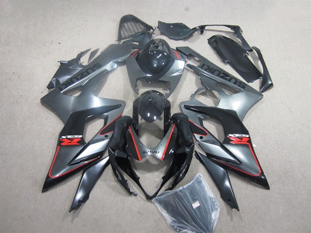 Negro Rojo Kit Carenado Inyección GSXR 1000 K5 05-06 Negro Rojo Kit Carenado Inyección GSXR 1000 K5 05-06
