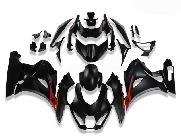 Negro Rojo Kit Completo Carenado GSXR 1000 17-23 Negro Rojo Kit Completo Carenado GSXR 1000 17-23