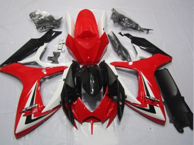 Negro Rojo Kit Completo Carenado GSXR 600 K6 06-07