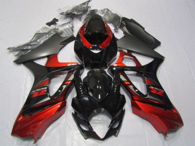 Negro Rojo Kits Completo Carenado ABS GSXR 1000 K7 07-08
