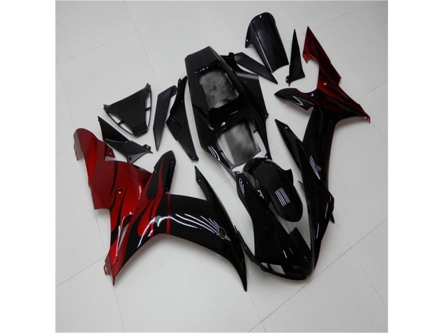 Negro Rojo Kits Completo Carenado ABS R1 02-03 Negro Rojo Kits Completo Carenado ABS R1 02-03