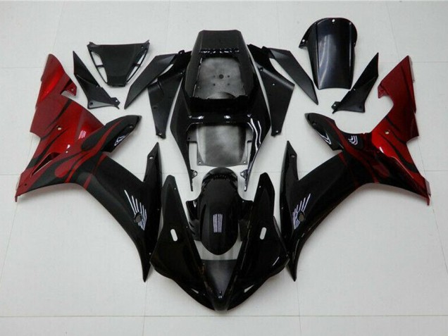 Negro Rojo Kits Completo Carenado ABS R1 02-03 Negro Rojo Kits Completo Carenado ABS R1 02-03