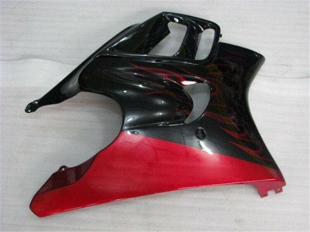 Negro Rojo Llama ABS Plástico CBR 600 F3 95-98 Negro Rojo Llama ABS Plástico CBR 600 F3 95-98