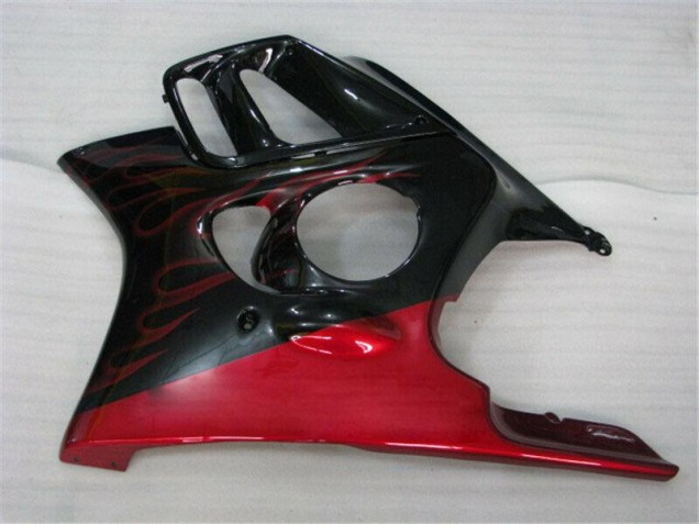 Negro Rojo Llama ABS Plástico CBR 600 F3 95-98 Negro Rojo Llama ABS Plástico CBR 600 F3 95-98