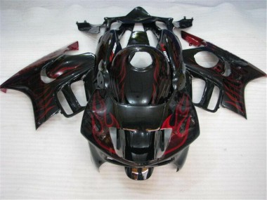 Negro Rojo Llama ABS Plástico CBR 600 F3 95-98