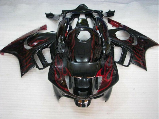 Negro Rojo Llama ABS Plástico CBR 600 F3 95-98 Negro Rojo Llama ABS Plástico CBR 600 F3 95-98