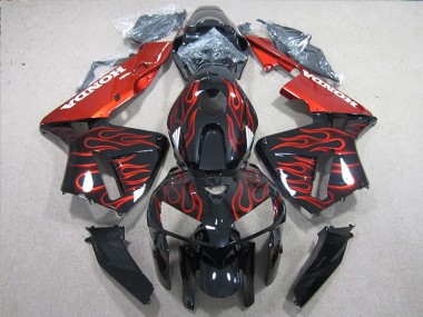 Negro Rojo Llama Carenado CBR 600 RR 05-06