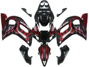 Negro Rojo Llama Carenado R6 98-02