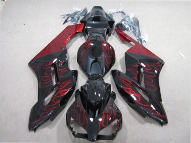 Negro Rojo Llama Kit Carenado ABS Completo CBR 1000 RR 04-05