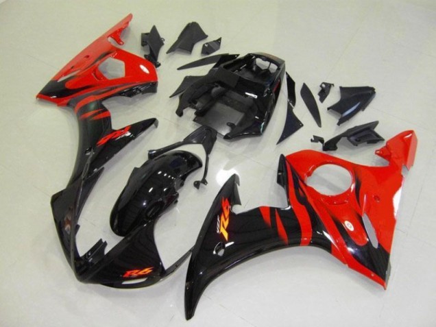 Negro Rojo Llama Plástica R6 03-05 Negro Rojo Llama Plástica R6 03-05