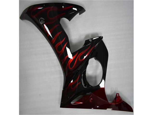 Negro Rojo Llama Plástico R6 03-05