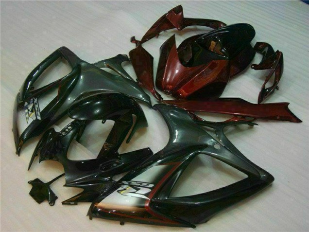 Negro Rojo Plástica GSXR 600 / 750 K6 06-07 Negro Rojo Plástica GSXR 600 / 750 K6 06-07