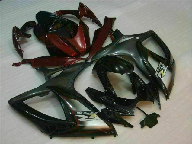 Negro Rojo Plástica GSXR 600 / 750 K6 06-07 Negro Rojo Plástica GSXR 600 / 750 K6 06-07