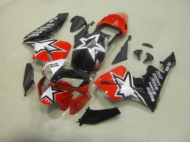 Negro Rojo Plástico CBR 600 RR 03-04 Negro Rojo Plástico CBR 600 RR 03-04