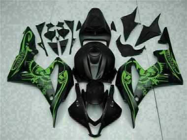 Negro Verde Carenado & Plástico CBR 600 RR 07-08