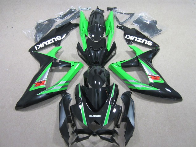 Negro Verde Kit Carenado ABS Completo GSXR 600 K6 06-07 Negro Verde Kit Carenado ABS Completo GSXR 600 K6 06-07