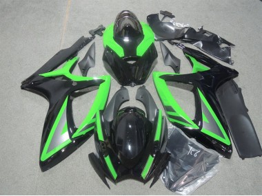 Negro Verde Kits ABS Carenado GSXR 600 K6 06-07