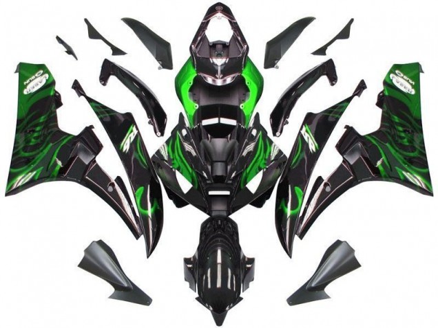Negro Verde Llama Carenado R6 06-07