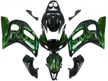 Negro Verde Llama Carenado R6 98-02