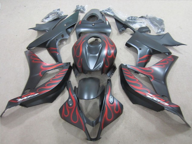 Negro con Rojo Llama Carenado CBR 600 RR 07-08 Negro con Rojo Llama Carenado CBR 600 RR 07-08
