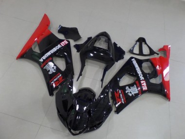 Negro y rojo Carenado GSXR 1000 K3 03-04