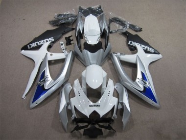 Plata Azul Blanco Carenado GSXR 600 K8 08-10