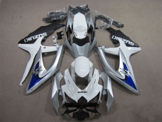 Plata Azul Blanco Carenado GSXR 600 K8 08-10 Plata Azul Blanco Carenado GSXR 600 K8 08-10