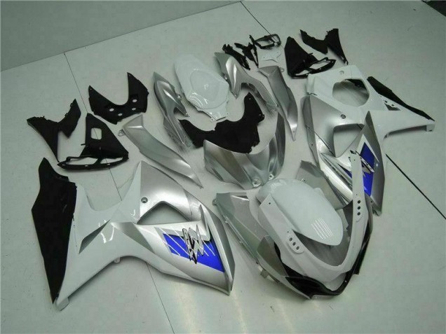 Plata Blanco Carenado GSXR 1000 K9 09-16 Plata Blanco Carenado GSXR 1000 K9 09-16