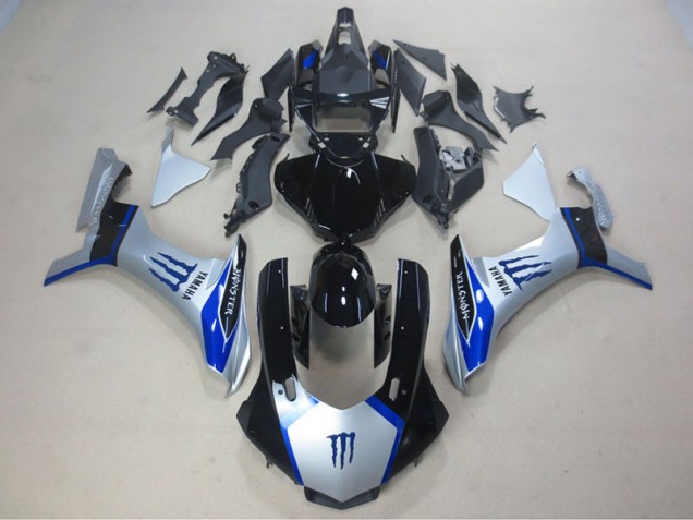 Plata Negro Azul Monster Carenado R1 15-19 Plata Negro Azul Monster Carenado R1 15-19