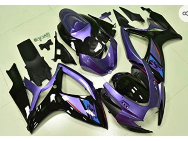 Púrpura Negro Carenado GSXR 600 / 750 K6 06-07 Púrpura Negro Carenado GSXR 600 / 750 K6 06-07