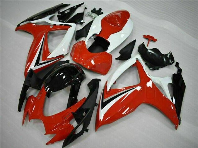 Rojo Blanco ABS Carenado GSXR 600 / 750 K6 06-07 Rojo Blanco ABS Carenado GSXR 600 / 750 K6 06-07