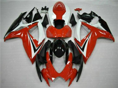 Rojo Blanco ABS Carenado GSXR 600 / 750 K6 06-07