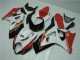 Rojo Blanco ABS Plástica GSXR 1000 K7 07-08 Rojo Blanco ABS Plástica GSXR 1000 K7 07-08