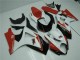 Rojo Blanco ABS Plástica GSXR 1000 K7 07-08 Rojo Blanco ABS Plástica GSXR 1000 K7 07-08