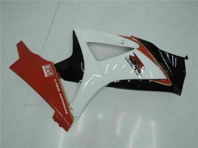 Rojo Blanco ABS Plástica GSXR 1000 K7 07-08 Rojo Blanco ABS Plástica GSXR 1000 K7 07-08