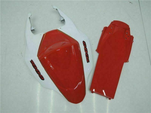 Rojo Blanco ABS Plástica GSXR 1000 K7 07-08 Rojo Blanco ABS Plástica GSXR 1000 K7 07-08