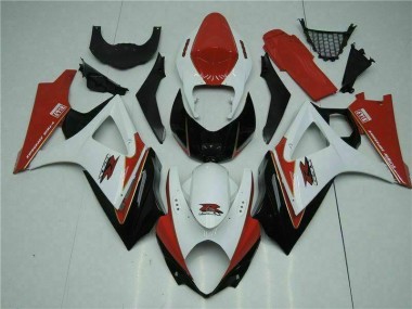 Rojo Blanco ABS Plástica GSXR 1000 K7 07-08