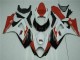 Rojo Blanco ABS Plástica GSXR 1000 K7 07-08 Rojo Blanco ABS Plástica GSXR 1000 K7 07-08