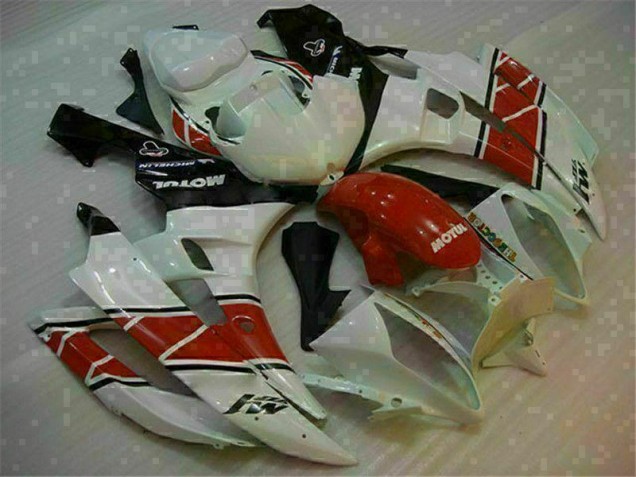 Rojo Blanco ABS Plásticos R6 06-07 Rojo Blanco ABS Plásticos R6 06-07