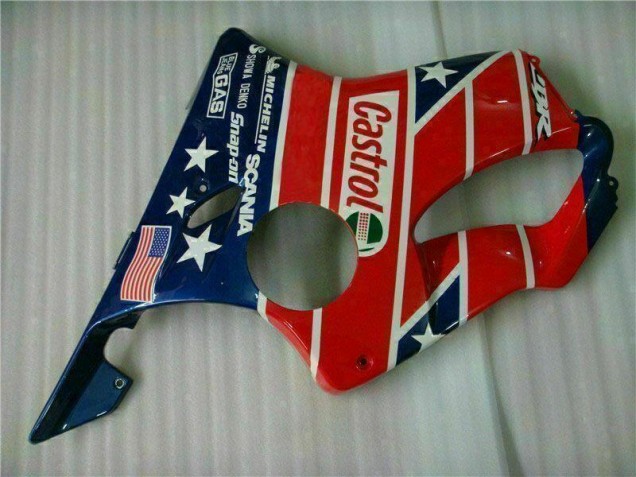 Rojo Blanco Azul Castrol Cycle World Carenado CBR 600 F4i 01-03