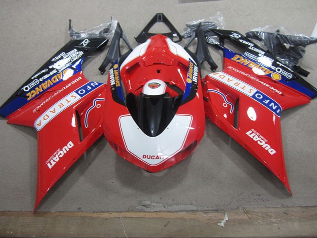 Rojo Blanco Info Strada Carenado Ducati 1098 07-14 Rojo Blanco Info Strada Carenado Ducati 1098 07-14