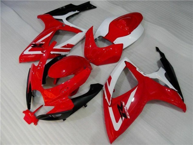 Rojo Blanco Inyección Kits Carenado GSXR 600 / 750 K6 06-07 Rojo Blanco Inyección Kits Carenado GSXR 600 / 750 K6 06-07