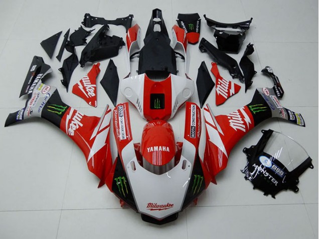 Rojo Blanco Monster Carenado R1 15-19 Rojo Blanco Monster Carenado R1 15-19
