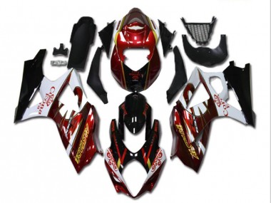 Rojo Blanco Negro Carenado GSXR 1000 K7 07-08