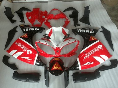 Rojo Blanco & Negro Graphic Carenado R1 12-14