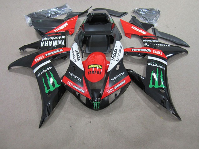 Rojo Blanco Negro Motul Carenado R1 04-06