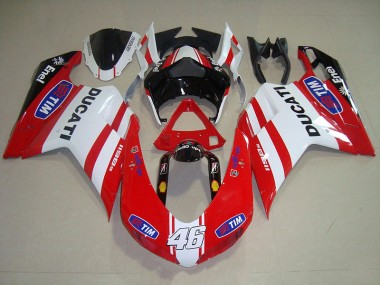 Rojo Blanco Tim 46 Carenado Ducati 1098 07-14